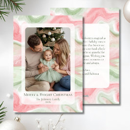 Festiva Tarjeta plana de foto de vacaciones con acuarela m