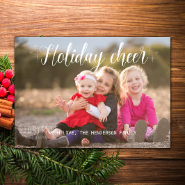 Festiva Tarjeta plana de fotos de bienvenida de feriado en