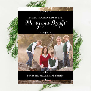 Festiva Tarjeta plana de fotos de festividad de Moda simpl