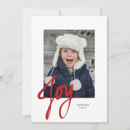 Festiva Tarjeta plana de fotos navideñas JOY Navidades