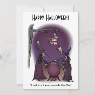 Festiva Tarjeta plana de Hex Mex Halloween Holiday