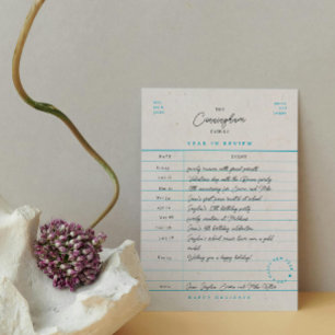 Festiva Tarjeta plana de revisión anual de tarjeta de bibl