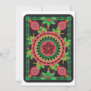 Festiva Tarjeta plana de saludos de Mah Jongg