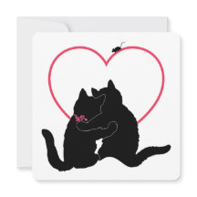 Tarjeta plana de San Valentín Alley Cats Purr-if-i