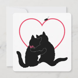 Festiva Tarjeta plana de San Valentín Alley Cats Purr-if-i