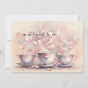 Festiva Tarjeta plana de tarjeta de felicitación una taza 