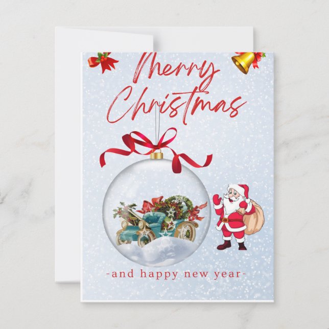 Festiva Tarjeta plana de vacaciones (Anverso)