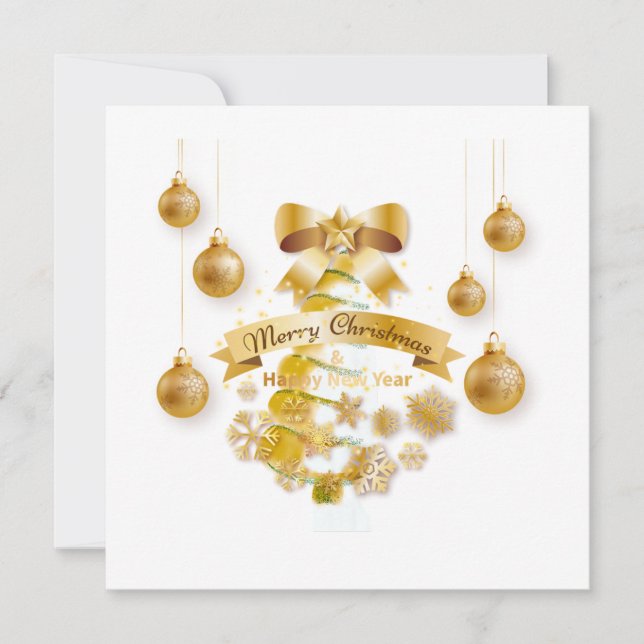 Festiva Tarjeta plana de vacaciones (Anverso)