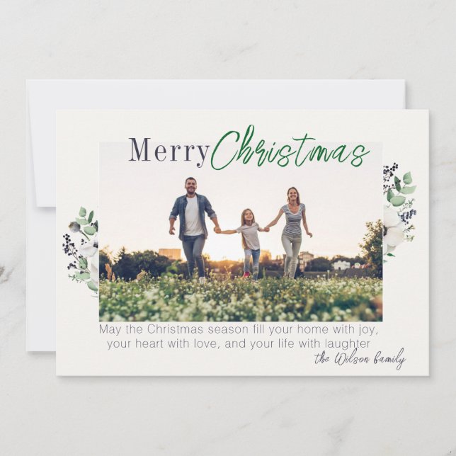 Festiva Tarjeta plana de vacaciones (Anverso)