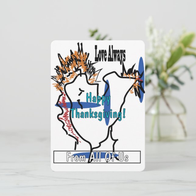 Festiva Tarjeta plana de vacaciones (Anverso de pie)