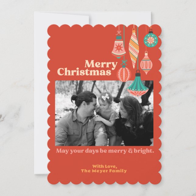 Festiva Tarjeta plana de vacaciones (Anverso)