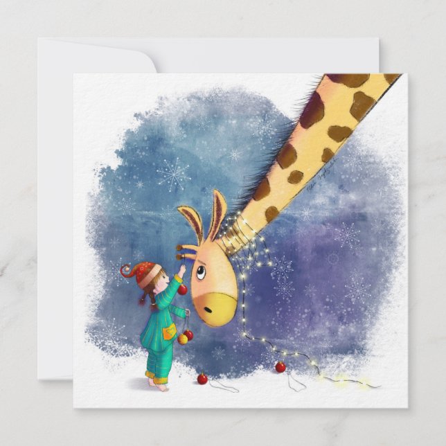 Festiva Tarjeta plana de vacaciones (Anverso)