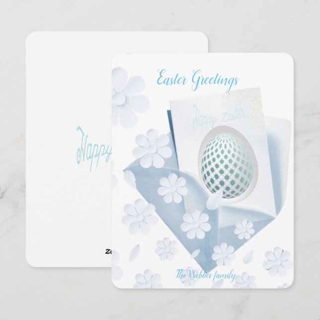 Festiva Tarjeta plana de vacaciones  (Anverso / Reverso)