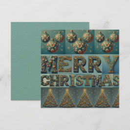 Festiva tarjeta plana de vacaciones