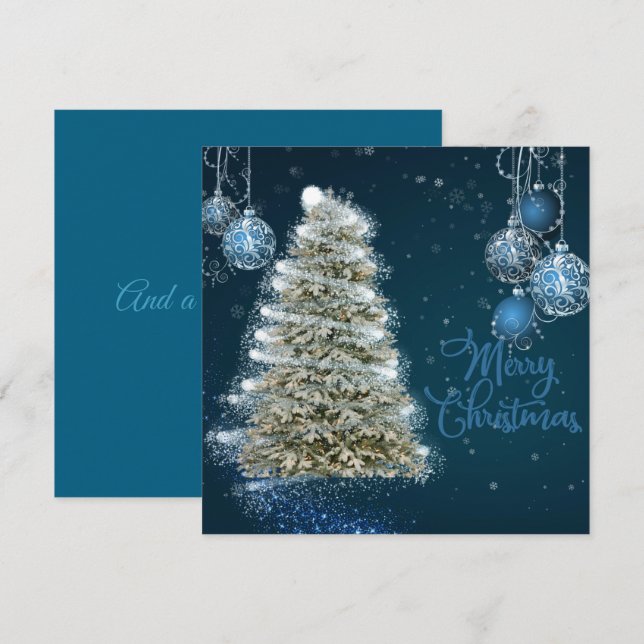 Festiva Tarjeta plana de vacaciones (Anverso / Reverso)