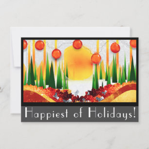 Festiva Tarjeta plana de vacaciones 4.5 X 6.25