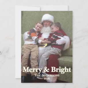 Festiva Tarjeta plana de vacaciones 5"x7" Merry & Bright