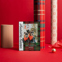 Tarjeta plana de vacaciones de cuadros de Búfalo