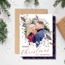 Tarjeta plana de vacaciones de foto de cuadros de 