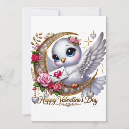 Festiva Tarjeta plana de vacaciones del Día de San Valentí