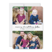 Tarjeta plana de vacaciones para Navidades fotográ