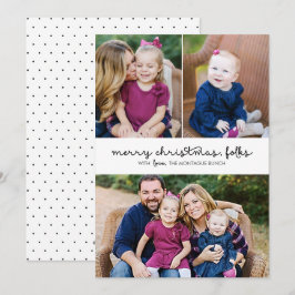 Festiva Tarjeta plana de vacaciones para Navidades fotográ