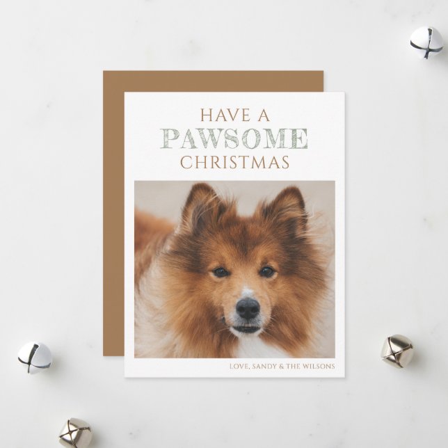 Festiva Tarjeta plana de vacaciones simple para Navidades  (Anverso/Reverso In Situ)