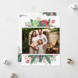 Festiva Tarjeta plana de vacaciones, tamaño: 4,25" x 5,5",