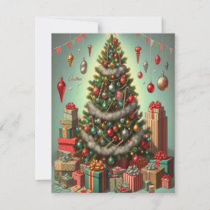 Festiva Tarjeta plana de vacaciones, Tamaño: 4,25" x 5,5",