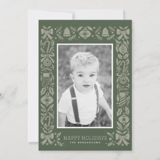 Festiva Tarjeta plana de vacaciones, tamaño: 4,25" x 5,5",