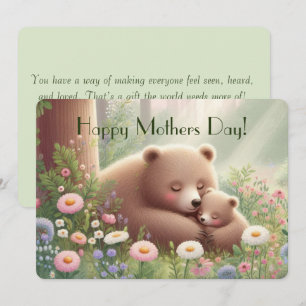 Festiva Tarjeta plana del Día de la Madre Whimsical Mama &