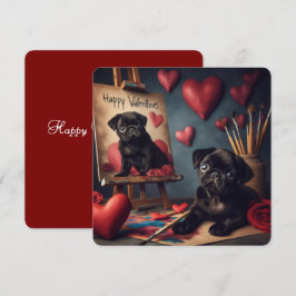 Festiva Tarjeta plana día de San Valentín