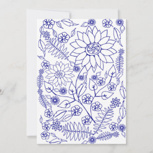 Festiva Tarjeta plana Doodle
