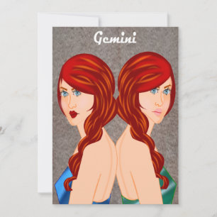 Festiva Tarjeta plana Gemini