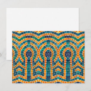 Festiva Tarjeta plana GOLD ICONS MOSAIC 4.5x6.25