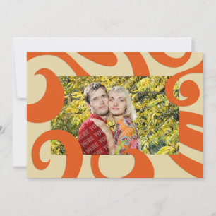 Festiva Tarjeta plana Groovy Mod Holiday Photo