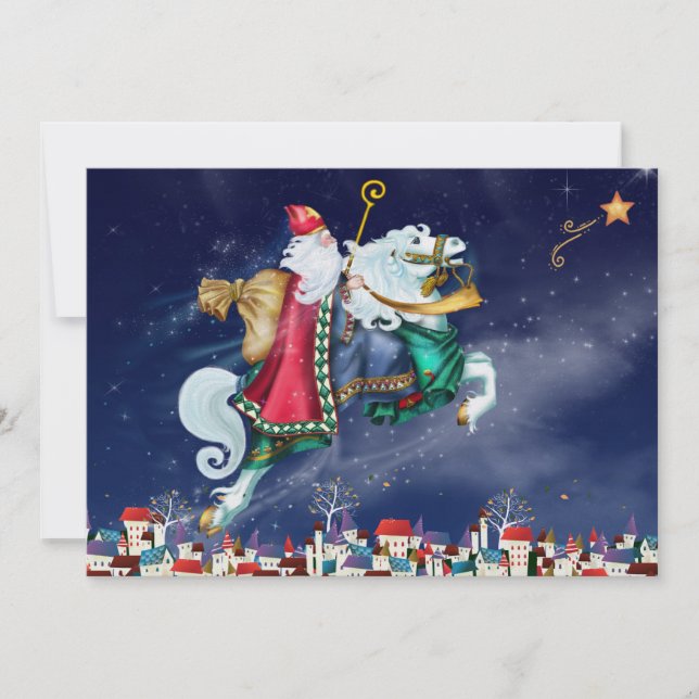 Festiva Tarjeta plana - Magnífico St. Nick (Anverso)