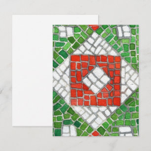 Festiva TARJETA PLANA MOSAICO NAVIDEÑO 4.25x5.5 / Vertical