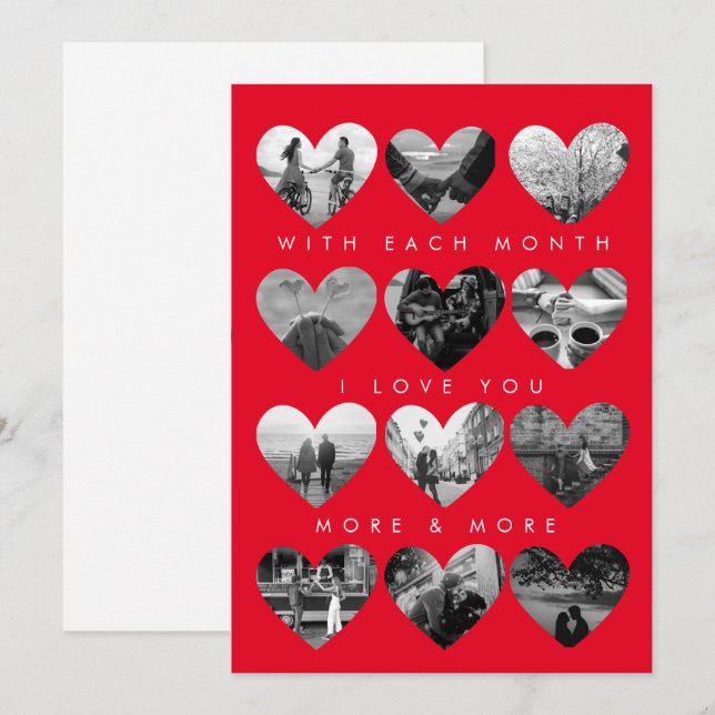 Festiva Tarjeta plana personalizable del Día de San Valent (Anverso / Reverso)