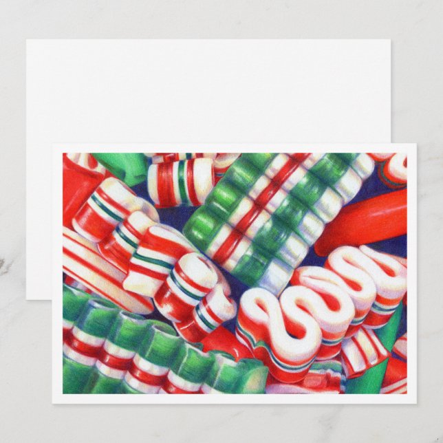 Festiva Tarjeta plana RIBBON CANDY 5x7 (Anverso / Reverso)