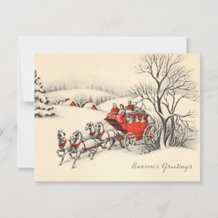 Festiva Tarjeta plana Stagecoach de época