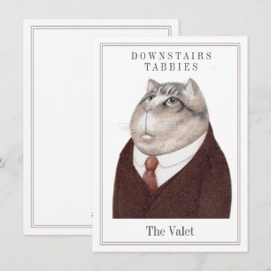 Festiva Tarjeta plana VALET CAT 4.5x6.25 + texto