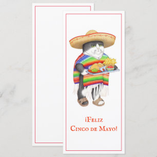 Festiva Tarjeta plana WENDELITO Cinco de Mayo 4x9.25