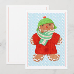 Festiva Tarjeta plana WOOLIE GINGERBREAD 4.5x6.25