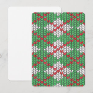 Festiva Tarjeta plana XMAS ARGYLE KNIT 4.5x6.25 / vertical