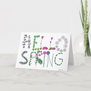 Festiva Tarjeta plegable de la flor de primavera