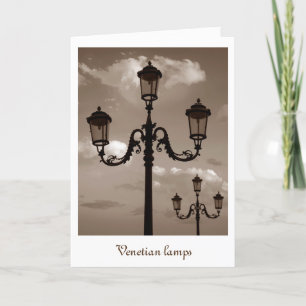 Festiva Tarjeta plegable de lámparas venecianas