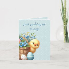 Festiva Tarjeta Plegable de Pascua con Animales Bebés de P