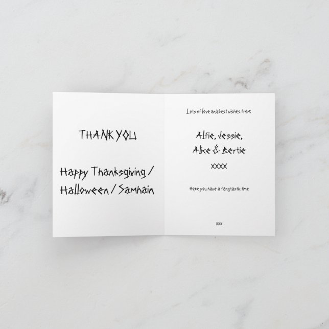 Festiva Tarjeta plegable de vibraciones de personalizable (Interior)