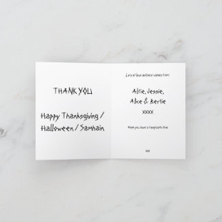 Festiva Tarjeta plegable de vibraciones de personalizable